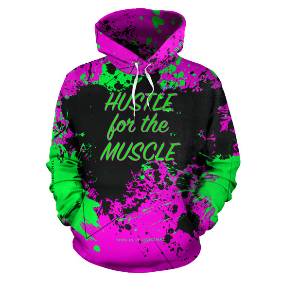 Hustle for the muscle. Street style design hoodie quote for today