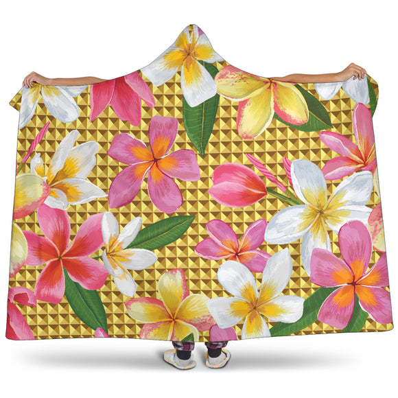 Romantic Flowery Passion Premium Hooded Blanket