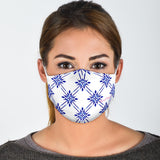 Traditional Blue & White Mandala Design Three Protection Face Mask