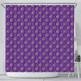 Lucky Purple Elephant Shower Curtain