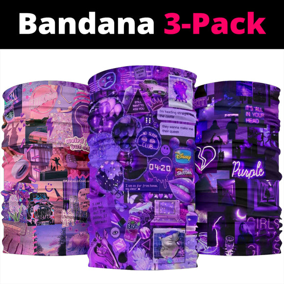 Luxury Purple Lover Bandana 3-Pack