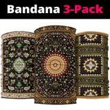 Luxury Oriental Mandala 2 Design on Bandana 3-Pack