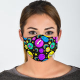 Funny Smile Emoticon Party Neon Color Design Protection Face Mask