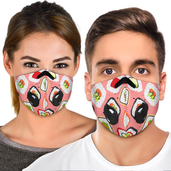 Amazing Sushi With Pink Premium Protection Face Mask