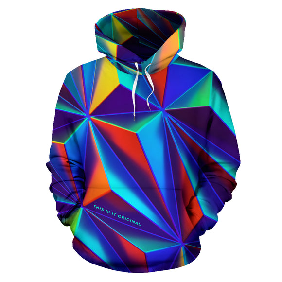 Crazy abstract colorful Triangle art Street Wear Unisex Hoodie