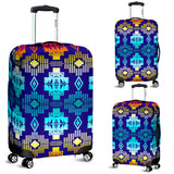 Blue Fire Luggage Cover