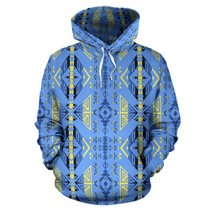 African Blue All Over Hoodie – This is iT Original