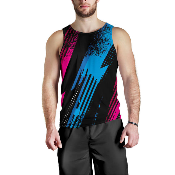 Colorful Racing Style Men's Tank Top
