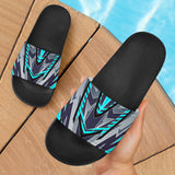 Racing Style Grey & Ocean Blue Slide Sandals