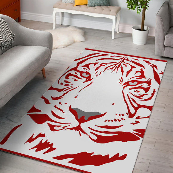 Magical Pop Art Red Tiger Area Rug