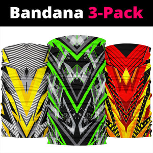 Racing Colorful Style Collection Bandana 3-Pack