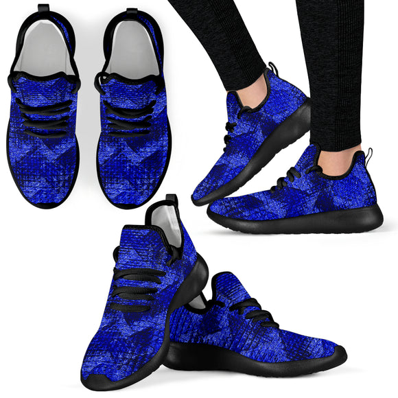 Dangerous Blue Mesh Knit Sneakers
