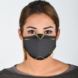 Luxurious Golden Art Geometric Design One Protection Face Mask