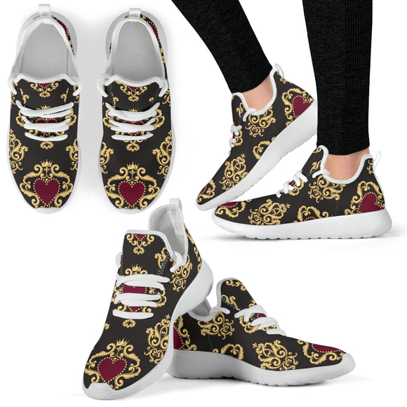 Luxury Royal Hearts Mesh Knit Sneakers