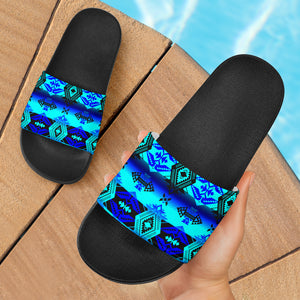 Blue Glow Slide Sandals