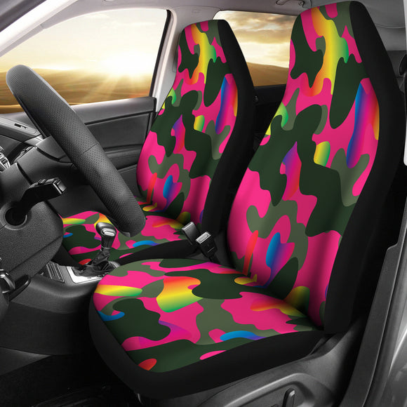 Pink Camouflage Car Seat Cover