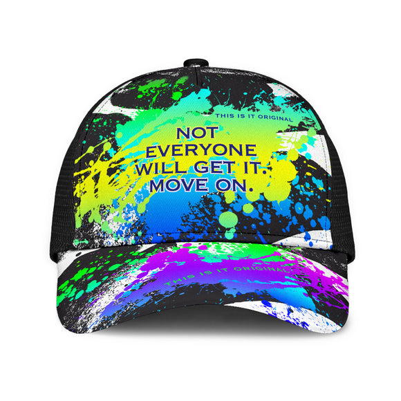 Not everyone will get it. Move on. Colorful Abstract Art Design With Neon Splash Mesh Back Cap