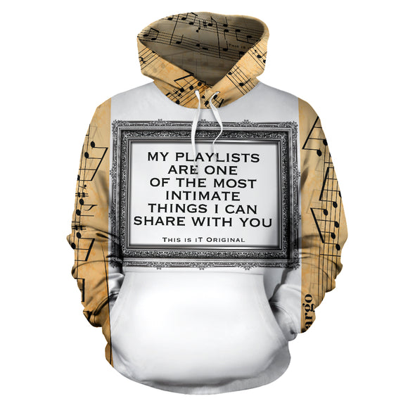 My playlist are one of the most intimate things. Music in Silver Frame Edition Hoodie