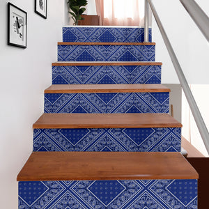 Exclusive Royal Blue Bandana Style Stair Stickers (Set of 6)