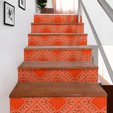 Exclusive Orange Bandana Style Stair Stickers (Set of 6)
