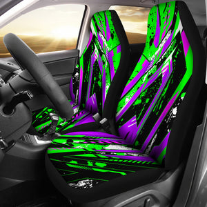 Racing Style Neon Colors Vibe Car Seat Covers