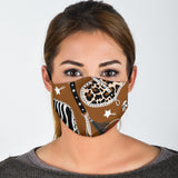Luxurious Silver Chains With Zebra & Leopard Pattern Design Protection Face Mask