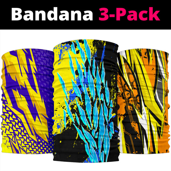 Racing Style Colorful Vibe 2 Bandana 3-Pack