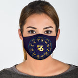 Gold Zodiac Sign Capricorn Protection Face Mask