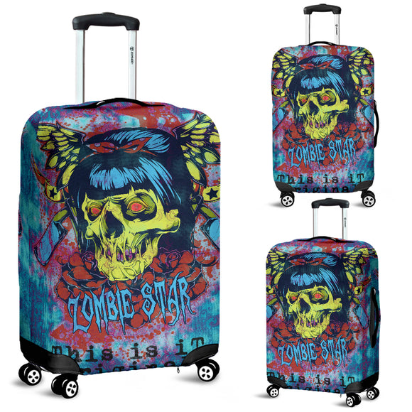 Famous Rock Zombie Star Madam X Absolute Blue Tie Dye X Ornamental Design Luggage Cover