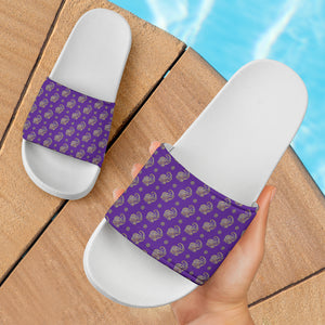 Lucky Purple Elephant Slide Sandals