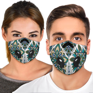 Mosaic Mandala Blue & Green Style Premium Protection Face Mask