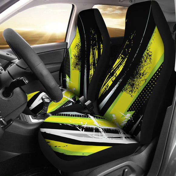 Racing Style Yellow & Black Car Seat Cover
