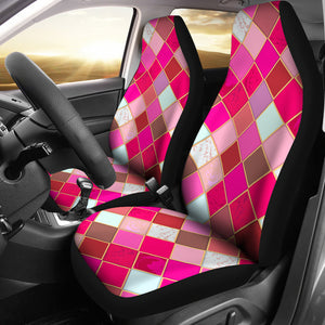 Pink Tiles Magical World Car Seat Cover