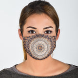 Persian Style Brown Mandala  Protection Face Mask