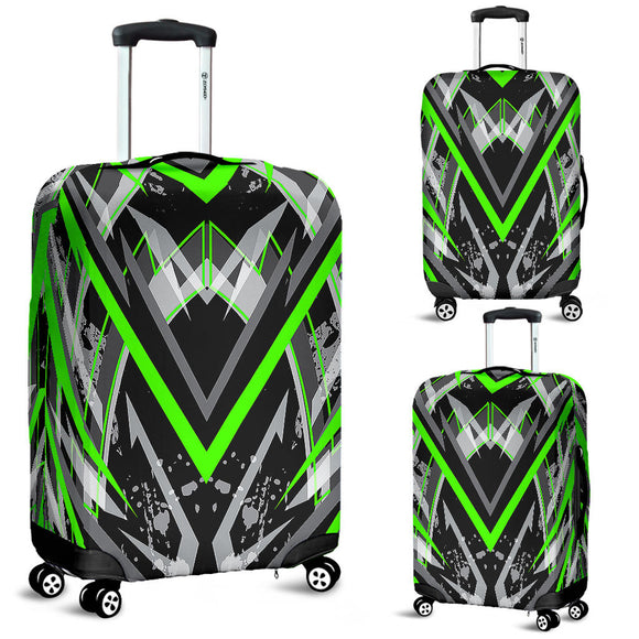 Racing Style Neon Green & Grey Vibes Luggage Cover
