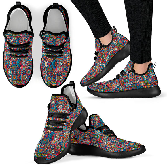Boho Hippie Love Mesh Knit Sneakers