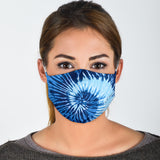 Bestseller Tie Dye Light Blue & Dark Blue Colors Protection Face Mask