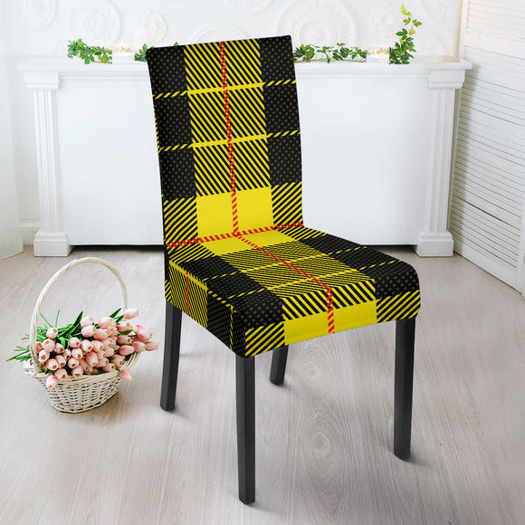 Yellow Tartan Passion Dining Chair Slip Cover