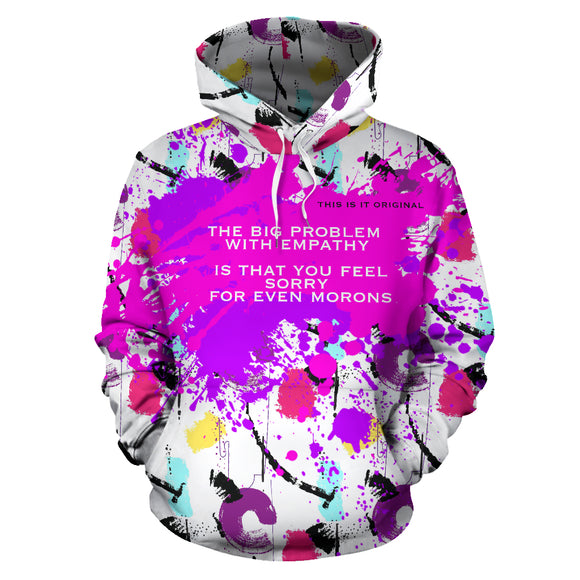 Colorful Abstract Art Hoodie - Boss Girl Sweatshirt - Empathy & Morons