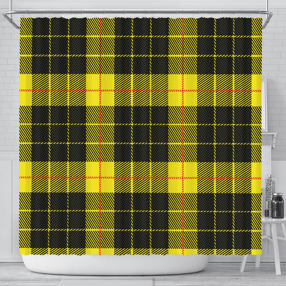 Yellow Tartan Passion Shower Curtain