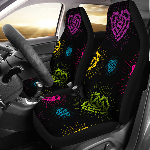 Neon Hearts Car Seat Cover