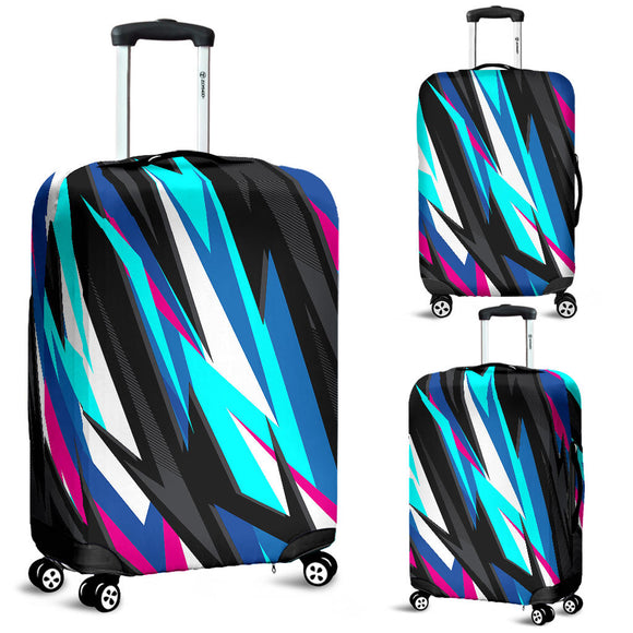 Racing Style Blue & Pink Vibe Luggage Cover