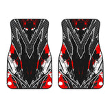 Racing Style Wild Red & Grey Stripes Vibes Front Car Mats