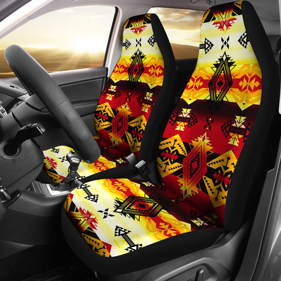 Red Fire Car Seat Cover