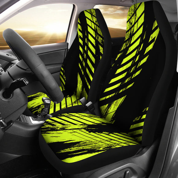 Racing Style Lime Green & Black Vibes Car Seat Cover