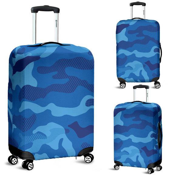 Blue Army Love Luggage Cover
