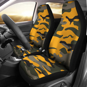 Orange Camouflage Car Seat Cover