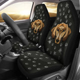 Amazing Black Dachshund Face Car Seat Cover