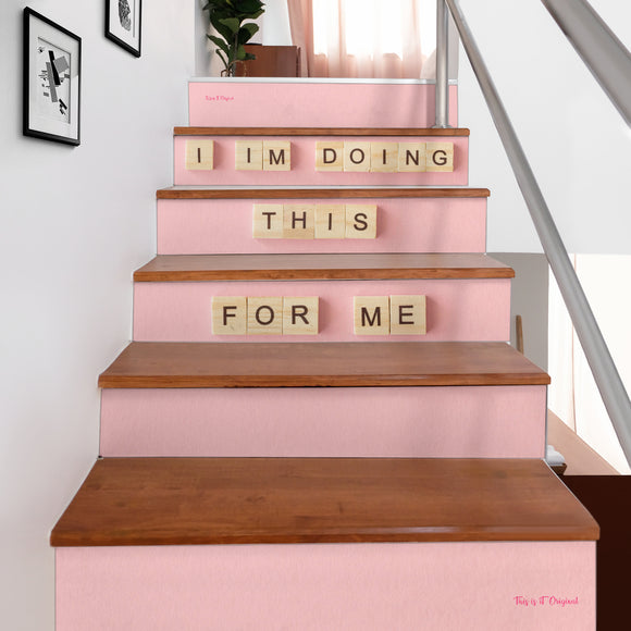Pink Art Decoration - Stair Stickers (Set of 6) I IM DOING THIS FOR ME