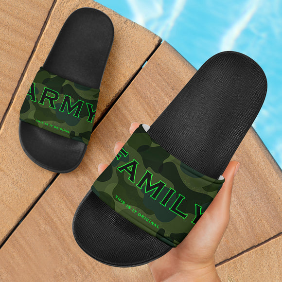ARMY FAMILY. Luxury Design Camouflage Army Style Slide Sandals
